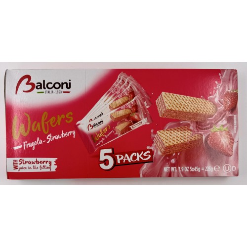 WAFFER MORANGO BALCONI 45GRX5