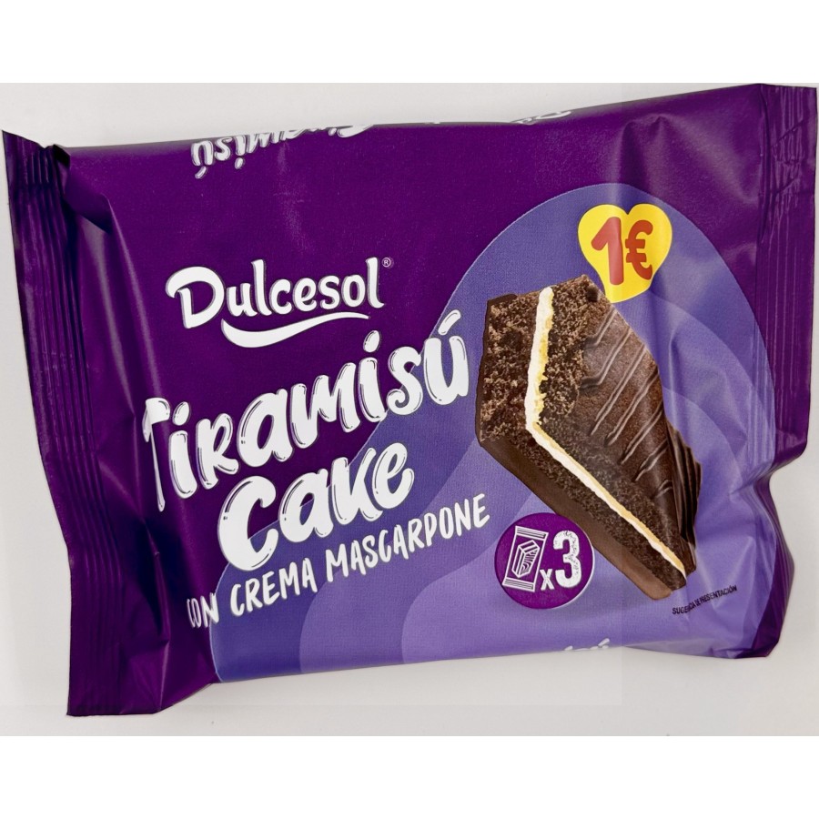 TIRAMISÚ CAKE C/CREME MASCARPONE 3UNID
