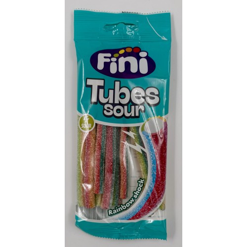 TUBOS RAINBOW SHOCK COM AÇÚCAR 90GR FINI