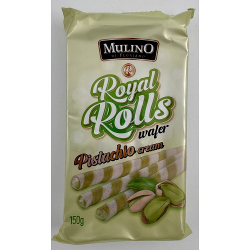 ROYAL ROLLS WAFER PISTACHO MULLINO 150GR