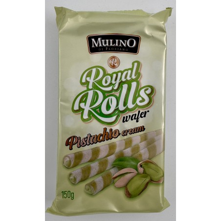 ROYAL ROLLS WAFER PISTACHO MULLINO 150GR