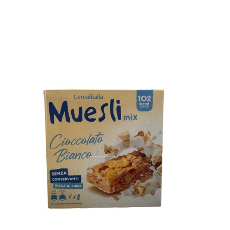 BARRITAS MUESLI MIX E CHOC. BRANCO CEREALITALIA 150GR