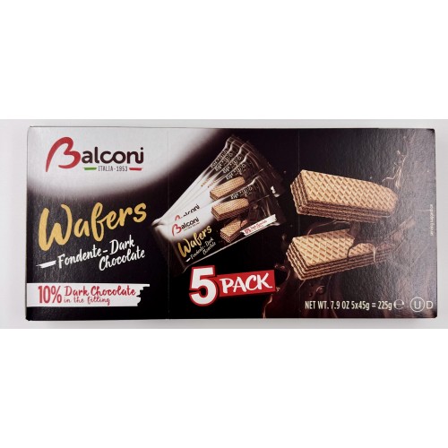 WAFFER FONDENTE CHOCOLATE NEGRO BALCONI 45X5