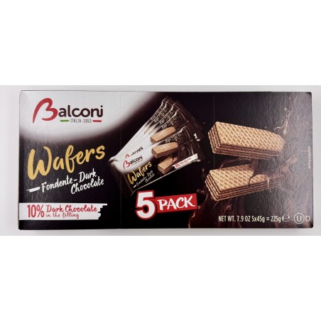 WAFFER FONDENTE CHOCOLATE NEGRO BALCONI 45X5