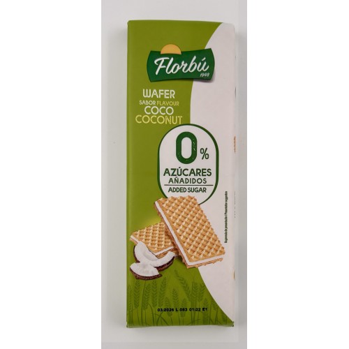 BOLACHA WAFFER DE COCO O% AÇUCAR