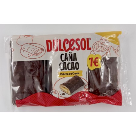 BOLO CHOCOLATE COM CREME CAÑA CACAO DULCESOL 3UNI